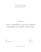 prikaz prve stranice dokumenta ULOGA TRANSPORTA U RAZVOJU TURIZMA S POSEBNIM NAGLASKOM NA HRVATSKU