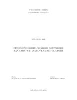 prikaz prve stranice dokumenta FENOMENOLOGIJA SHADOW I OFFSHORE BANKARSTVA: IZAZOVI ZA REGULATORE
