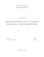 prikaz prve stranice dokumenta UTJECAJ PANDEMIJE COVIDA-19 NA TURIZAM DUBROVAČKO – NERETVANSKE ŽUPANIJE