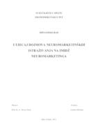 prikaz prve stranice dokumenta Utjecaj dojmova neuromarketinških istraživanja na imidž neuromarketinga