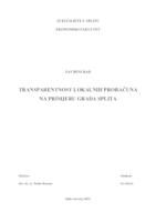 prikaz prve stranice dokumenta Transparentnost lokalnih proračuna na primjeru grada Splita