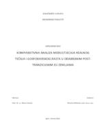 prikaz prve stranice dokumenta Komparativna analiza međuutjecaja realnog tečaja i gospodarskog rasta u odabranim post-tranzicijskim EU zemljama