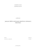 prikaz prve stranice dokumenta Analiza tržišta hotelskog smještaja u Republici Hrvatskoj