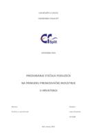prikaz prve stranice dokumenta Predviđanje stečaja poduzeća na primjeru prerađivačke industrije u Hrvatskoj