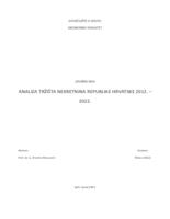 prikaz prve stranice dokumenta Analiza tržišta nekretnina Republike Hrvatske 2012. - 2022.