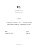 prikaz prve stranice dokumenta Ekonomske posljedice rata u Ukrajini: Analiza volatilnosti cijena na europskom tržištu