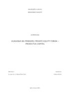 prikaz prve stranice dokumenta Ulaganja na primjeru private equity fonda - Provectus capital