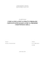 prikaz prve stranice dokumenta UTJECAJ INFLACIJE NA IZRAČUN PRODAJNE CIJENE IZVOZNE KALKULACIJE NA PRIMJERU UMJETNIČKOG DJELA