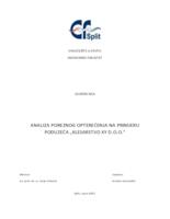 prikaz prve stranice dokumenta Analiza poreznog opterećenja na primjeru poduzeća "Klesarstvo XY"