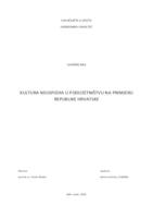 prikaz prve stranice dokumenta Kultura neuspjeha u poduzetništvu  na primjeru Republike Hrvatske