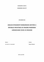 prikaz prve stranice dokumenta Analiza efikasnosti bankarskog sektora u Republici Hrvatskoj za vrijeme pandemije uzrokovane COVID-19 virusom