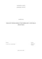 prikaz prve stranice dokumenta ANALIZA FINANCIRANJA FAKTORINGOM U REPUBLICI HRVATSKOJ