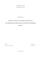 prikaz prve stranice dokumenta Analiza utjecaja ekoloških inovacija u automobilskoj industriji na kupovno ponašanje kupaca