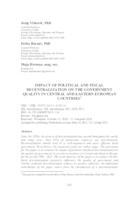 prikaz prve stranice dokumenta IMPACT OF POLITICAL AND FISCAL DECENTRALIZATION ON THE GOVERNMENT QUALITY IN CENTRAL AND EASTERN EUROPEAN COUNTRIES