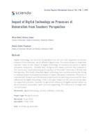 prikaz prve stranice dokumenta Impact of Digital Technology on Processes at Universities from Teachers' Perspective