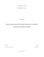 prikaz prve stranice dokumenta Stanje i mogućnosti razvoja športskog turizma u Šibensko-kninskoj županiji