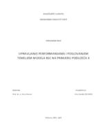 prikaz prve stranice dokumenta Upravljanje performansama i poslovanjem temeljem modela BSC na primjeru poduzeća X.