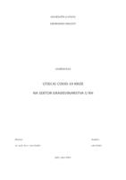 prikaz prve stranice dokumenta Utjecaj covid-19 krize na sektor građevinarstva u Republici Hrvatskoj