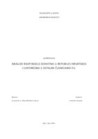 prikaz prve stranice dokumenta Analiza raspodjele dohotka u Republici Hrvatskoj i usporedba s ostalim članicama EU 