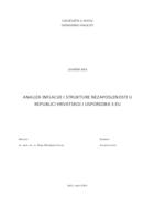 prikaz prve stranice dokumenta Analiza inflacije i strukture nezaposlenosti u Republici Hrvatskoj i usporedba s EU