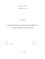 prikaz prve stranice dokumenta Uloga tehnologije u jačanju pristupačnosti u turizmu za osobe s invaliditetom