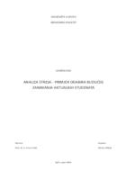 prikaz prve stranice dokumenta ANALIZA STRESA - PRIMJER ODABIRA BUDUĆEG ZANIMANJA AKTUALNIH STUDENATA