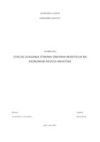 prikaz prve stranice dokumenta Utjecaj ulaganja stranih izravnih investicija na ekonomski razvoj Hrvatske