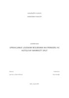 prikaz prve stranice dokumenta Upravljanje ljudskim resursima na primjeru AC Hotela By Marriott Split   