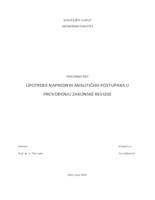 prikaz prve stranice dokumenta Upotreba naprednih analitičkih postupaka u provođenju zakonske revizije