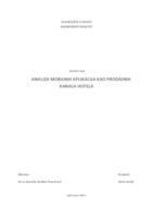 prikaz prve stranice dokumenta Analiza mobilnih aplikacija kao prodajnih kanala hotela