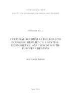 prikaz prve stranice dokumenta CULTURAL TOURISM AS THE ROAD TO ECONOMIC RESILIENCE: A SPATIAL-ECONOMETRIC ANALYSIS OF SOUTH-EUROPEAN REGIONS