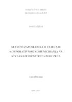 prikaz prve stranice dokumenta Stavovi zaposlenika o utjecaju korporativnog komuniciranja na stvaranje identiteta poduzeća