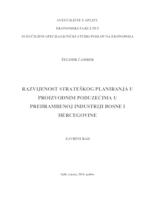 prikaz prve stranice dokumenta RAZVIJENOST STRATEŠKOG PLANIRANJA U PROIZVODNIM PODUZEĆIMA U PREHRAMBENOJ INDUSTRIJI BOSNE I HERCEGOVINE