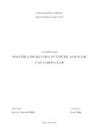 prikaz prve stranice dokumenta POLITIKA PROIZVODA PUTNIĈKE AGENCIJE CALVADOS CLUB