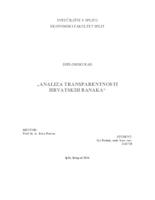 prikaz prve stranice dokumenta „ANALIZA TRANSPARENTNOSTI HRVATSKIH BANAKA“