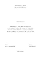prikaz prve stranice dokumenta PRIMJENA INFORMACIJSKIH I KOMUNIKACIJSKIH TEHNOLOGIJA U POSLOVANJU TURISTIČKIH AGENCIJA